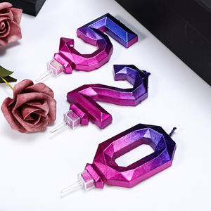 <span class=keywords><strong>Bougie</strong></span> dégradé Offre Spéciale numéro 0-9 bougies fête de la Saint-Valentin romantique décoration de gâteau d'anniversaire pour enfants - Product Image 3