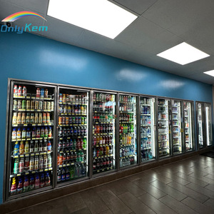 Chambre froide à température unique pour magasin de proximité, congélateur à accès piétonnier, vitrine réfrigérée, porte vitrée, refroidisseur à marche lente - Product Image 1