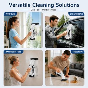 Nettoyeur de vitres électrique télescopique portable avec aspiration puissante - Product Image 4