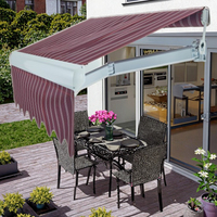 Fabricant Manuel Moderne Extensible Rétractable Auvent Mural En Alliage D'aluminium Cadre Robuste Extérieur Motorisé
