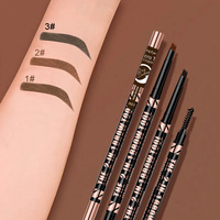 Crayon à sourcils 2-en-1 waterproof avec brosse applicatrice, marque privée, longue tenue, hautement pigmenté, pour des sourcils d'apparence naturelle