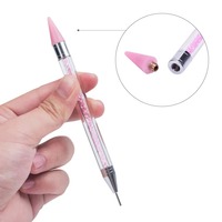 Hadiyah beauté double têtes pointillage cire stylo bricolage Point perceuse outils cristal cueillette Nail Art