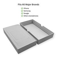 Boîtes en papier blanc personnalisées de haute qualité à prix économique avec doublure en carton, emballage pour étui de téléphone portable avec couvercle