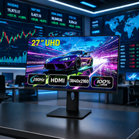 Monitor OLED 4K de 27 Pulgadas, Alta Frecuencia para Trading, 240Hz, 0.3ms GTG, Tipo-C, HDR 400, 99% SRGB, 400cd/m, Pantalla para Analistas Financieros