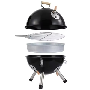Tùy chỉnh 12 inch xách tay mini bóng đá hình dạng than nướng ngoài trời BBQ Vòng nướng - Product Image 6