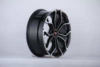 Jantes en alliage coulé Rep 245 17 pouces 7J 5-114.3 Noir Machine Face Multi Spoke Disponible Prêt à être expédié pour Renault RS