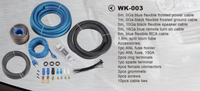 Kit de câblage pour amplificateur audio de voiture 0GA OFC, kit d'installation d'amplificateur complet avec câble de haut-parleur 10GA