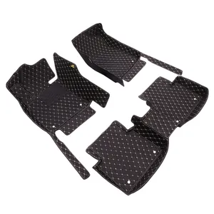 Alfombrillas antideslizantes de cuero impermeables para coche, personalizadas, 5D, para toyota/honda/bmw