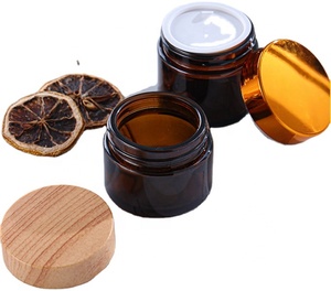 <b>Empty</b> Cosmetics Packing Amber Glass <b>Jar</b> 20G 30G 50G - Product Image 1