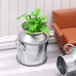 All'ingrosso metallo simulazione retrò <span class=keywords><strong>in</strong></span> miniatura latte latte piccola pentola secchio per la casa delle bambole accessori - Product Image 2