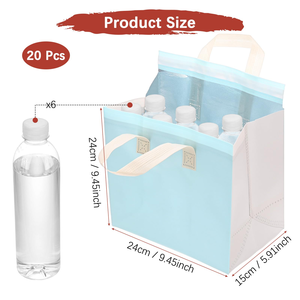 Custom Logo Size Non- Woven Aluminum Foil Insulated Lunch Box Picnic Tote Grocery Thermal Shopping <b>Cooler</b> Bag - Product Image 2