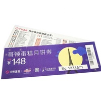 Billet de loterie à gratter anti-contrefaçon personnalisé en carton avec papier offset et papier kraft, logo personnalisé