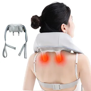 智能电动颈部按摩器肌肉疼痛缓解揉捏背部肩部颈部按摩器带热量