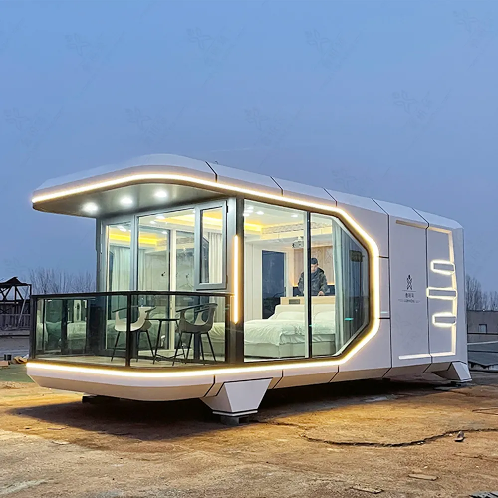 Personalizza la casa della capsula all'aperto moderna popolare moderna casa prefabbricata del baccello/casa prefabbricata in stile capsula spaziale