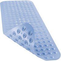 Tapis de douche pour baignoire 40*16 pouces antidérapant extra lavable en machine tapis de baignoire long galet grand avec ventouses tapis de salle de bain
