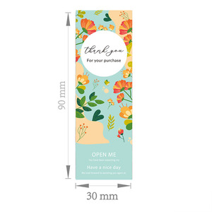 Autocollants de scellage pour emballage de remerciement Blossom, autocollants pour boîte, autocollants « Ouvre-moi » pour boîte - Product Image 4