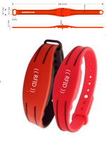 YIAN G17 Mini-étiquette RFID en silicone avec puce optionnelle pour hôtels, cartes de visite, paiements, cartes de membre 860-960 MHz 13,56 MHz 125 kHz