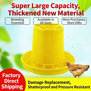 Balde de Ração Amarelo para Criação de Galinhas, Patos e Gansos, Comedouro Automático Anti-Derramamento para Reprodução - Product Image 2