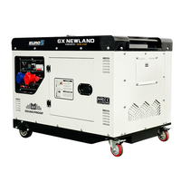 Tout nouveau modèle 10kVA générateur Diesel triphasé 50/60Hz régulateur AVR Portable silencieux puissance nominale 220V sortie cc simple-froid