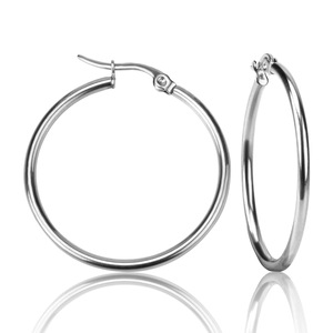 <b>Hoop</b> Earrings 60mm Gold Plated Stainless Steel Women Fashion Party Jewelry <b>Large</b> Circle Earrings Statement Accessories - Product Image 5