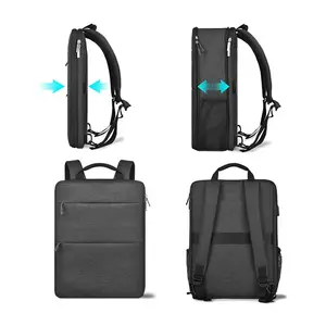 Slim Expandable Notebooks Bag Laptop Backpack 15 15.6 16 Inch Sleeve With USB Port