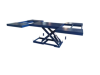 Elevador de Tijera Hidráulico de Doble Cilindro con Plataforma Extendida Personalizada, Certificado CE, Capacidad de 4500 kg, Altura de Elevación de 1000-1200 mm