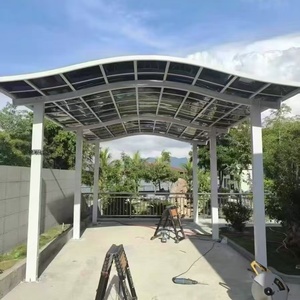 Abri double pour voiture en alliage d'aluminium, résistant aux intempéries, aux UV et à l'eau, pour extérieur, garage, entrepôt, cour, jardin, terrasse, villa - Product Image 5