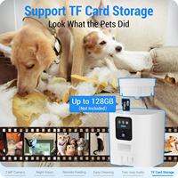 Distributeur automatique de nourriture pour chat et chien avec caméra de vision nocturne, grande capacité de stockage de 7 L, construction en acier inoxydable et plastique, facile à nettoyer