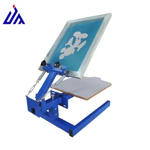 Tek renk 1 istasyon serigrafi baskı basın ekran baskı