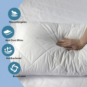 <span class=keywords><strong>Almohada</strong></span> Rectangular de Espuma Viscoelástica para Bebés con Diseño Acolchado en Forma de Diamante para Bebés, Madres y Embarazadas - Soporte Cervical Moderno de 200 Hilos - Product Image 3