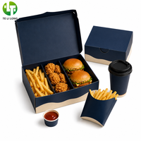 Boîte à lunch jetable de qualité alimentaire personnalisée pour plats à emporter, emballages pour pizzas chaudes, plateau de plats chinois à emporter, boîte pour frites et poulet rôti