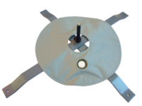 Support de bannière en acier métallique pour sol dur, base croisée fixe pour bannière volante