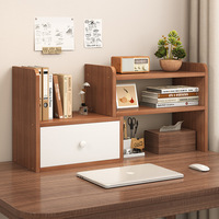 Desktop Shelf Minimalist Modern Home Desk Organizer Multi-tiered Corner-compatible Small Bookcase Office Workstation Drawers