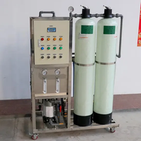 Filtre à eau industriel à haut débit en acier inoxydable, réservoir de filtre à eau 250 LPH, système d'osmose inverse testé, purificateur commercial