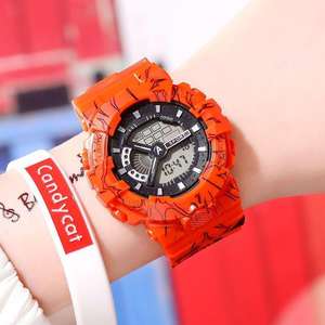 Reloj Electrónico LED para Estudiantes <span class=keywords><strong>de</strong></span> One Piece <span class=keywords><strong>Dragon</strong></span> <span class=keywords><strong>Ball</strong></span>, Reloj Deportivo Impermeable con Alarma, Caja Cuadrada, Correa <span class=keywords><strong>de</strong></span> Plástico, Venta al por Mayor - Product Image 3