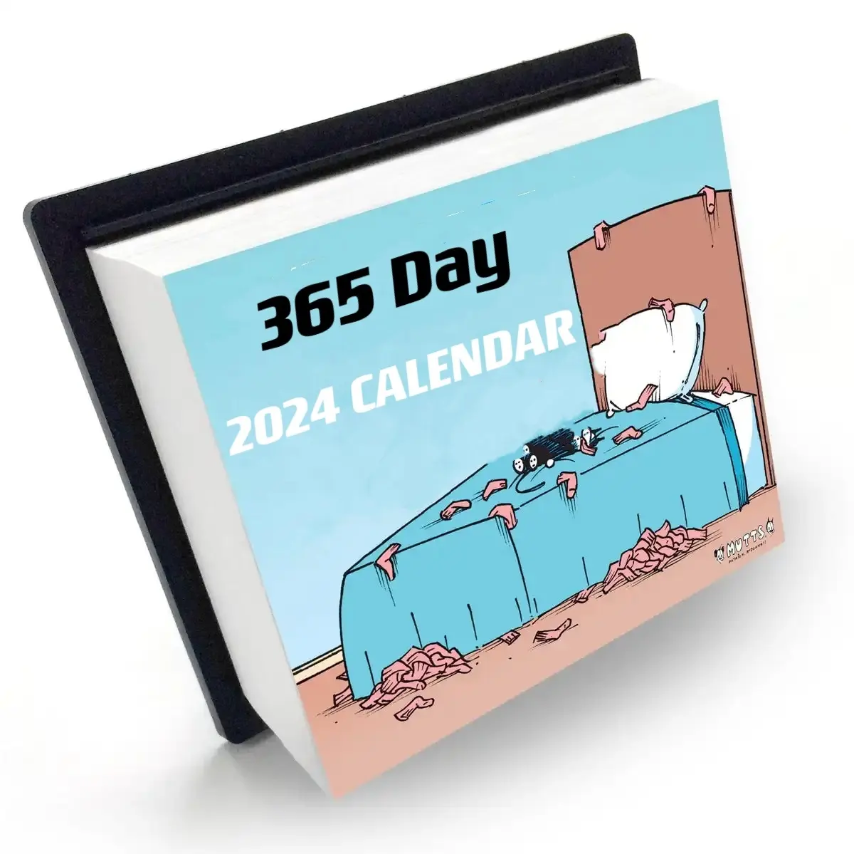 安いカスタム印刷365ページ1日デスクカレンダースタンドアップティアオフカレンダー