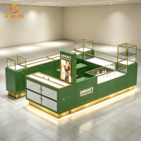 Meubles de kiosque cosmétique sur mesure, éclairage LED, comptoir d'exposition de parfums avec vitrine pour bar à parfums mobile