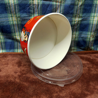 Bol à lunch en papier personnalisé de 700 ml, emballage jetable pour la restauration rapide, soupe, salade, gâteaux, bols recyclables avec couvercle