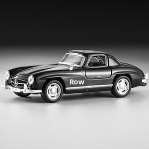 Modèle de voiture classique Mercedes-Benz 00SL à l'échelle 1:32 en <span class=keywords><strong>métal</strong></span> avec son et lumière, portes ouvrantes, fonction de recul - Jouet vintage pour enfants de 14 ans et plus - Product Image 3