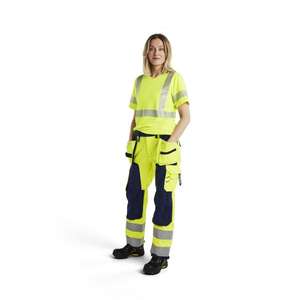 BLAKLADER - 715618113389D21 Pantalón Hi-Vis para Mujer Amarillo/Azul Marino-EAN 7330509502594 ROPA DE TRABAJO DE LA HI-VIS - Product Image 3