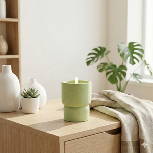 Bộ quà tặng nến thơm chất lượng cao hình đồng hồ cát, làm bằng xi măng, đèn LED, dùng pin - Product Image 2