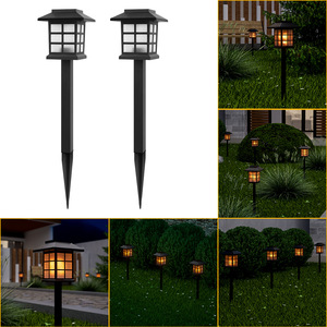 Lampes solaires de jardin Xinyao, lot de 2, lampes LED à flamme pour allée extérieure, imperméables, décoration de jardin - Product Image 1