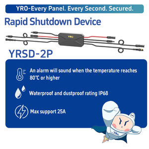 Interruttore di Sicurezza YRO RSD Certificato UL per Moduli Solari con Pulsante di Emergenza, Tipo PLC per Sistemi Fotovoltaici - Product Image 3