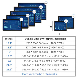 Moniteur Linux IP65 13,3 pouces 2 COM RS232/485, ordinateur industriel sans ventilateur, processeur Intel Ultra, HMI OEM ODM en stock - Product Image 6