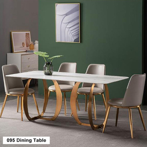 Table à manger moderne en marbre Mobilier de maison tendance Salle à manger - Product Image 5