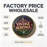 Oneway Wholesale Custom Modern Antique Souvenir Gift Challenge Coin Velvet Metal Gold Medal Box Enamel Souvenir Coin