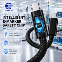 Câble USB-C personnalisé 240W PD 3.1, 6 conducteurs en cuivre pur, tressé en nylon, pour charge rapide, fabricant direct, OEM
