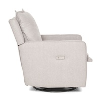 Sillón Reclinable Giratorio y Deslizante NOVA para Cuarto de Bebé, Sofá Cómodo para Sala de Estar, Mueble de Tela Multifunción, Silla Reclinable Eléctrica