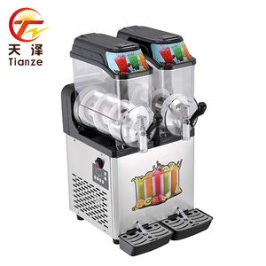 Máquina de aguanieve de 2 tanques de acero inoxidable MUXUE, dispensador de bebidas congeladas para aperitivos y cafeterías, máquina de aguanieve de hielo - Product Image 4