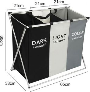 2025 Foldable Waterproof Laundry <b>Hamper</b> with Handles and Wheels Portable <b>for</b> Bedrooms or Bathrooms - Product Image 2